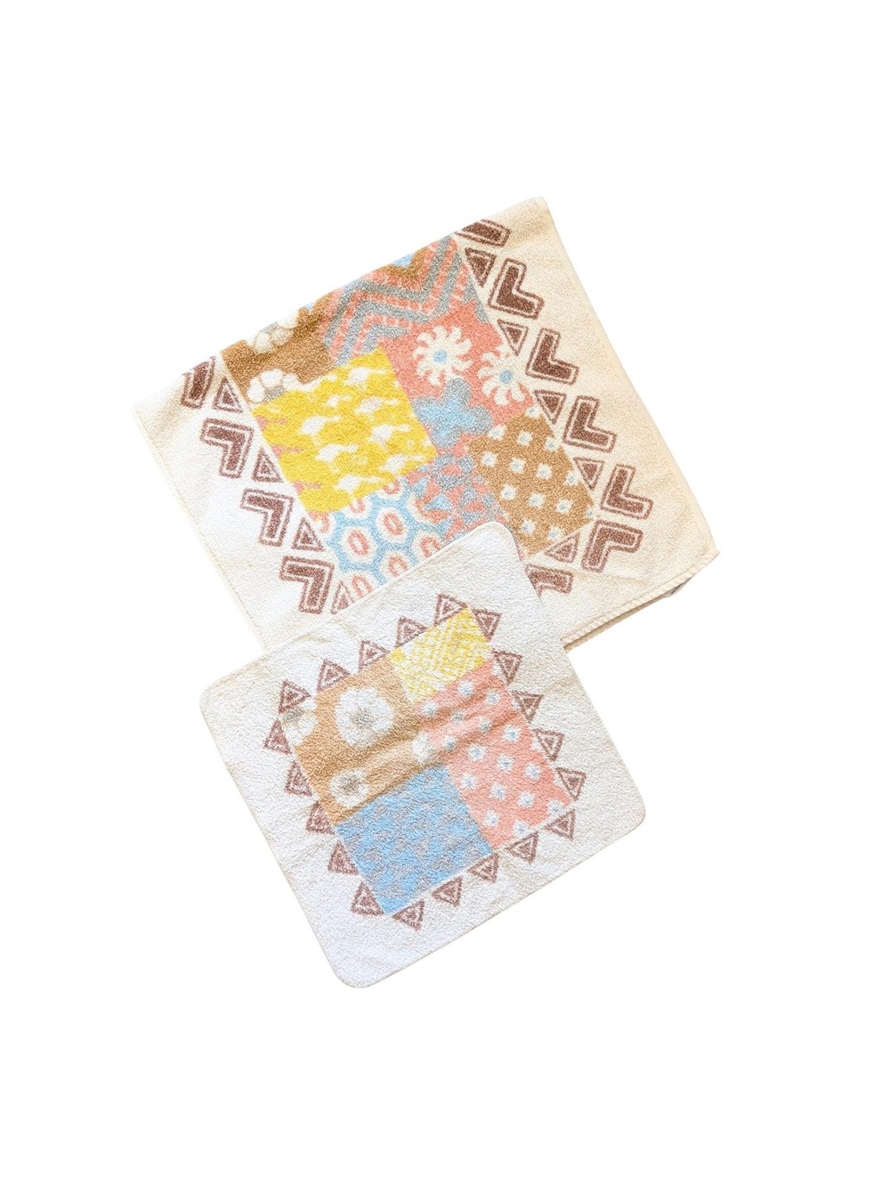 1970s Vintage Martex Bakuba Bath Towel Set